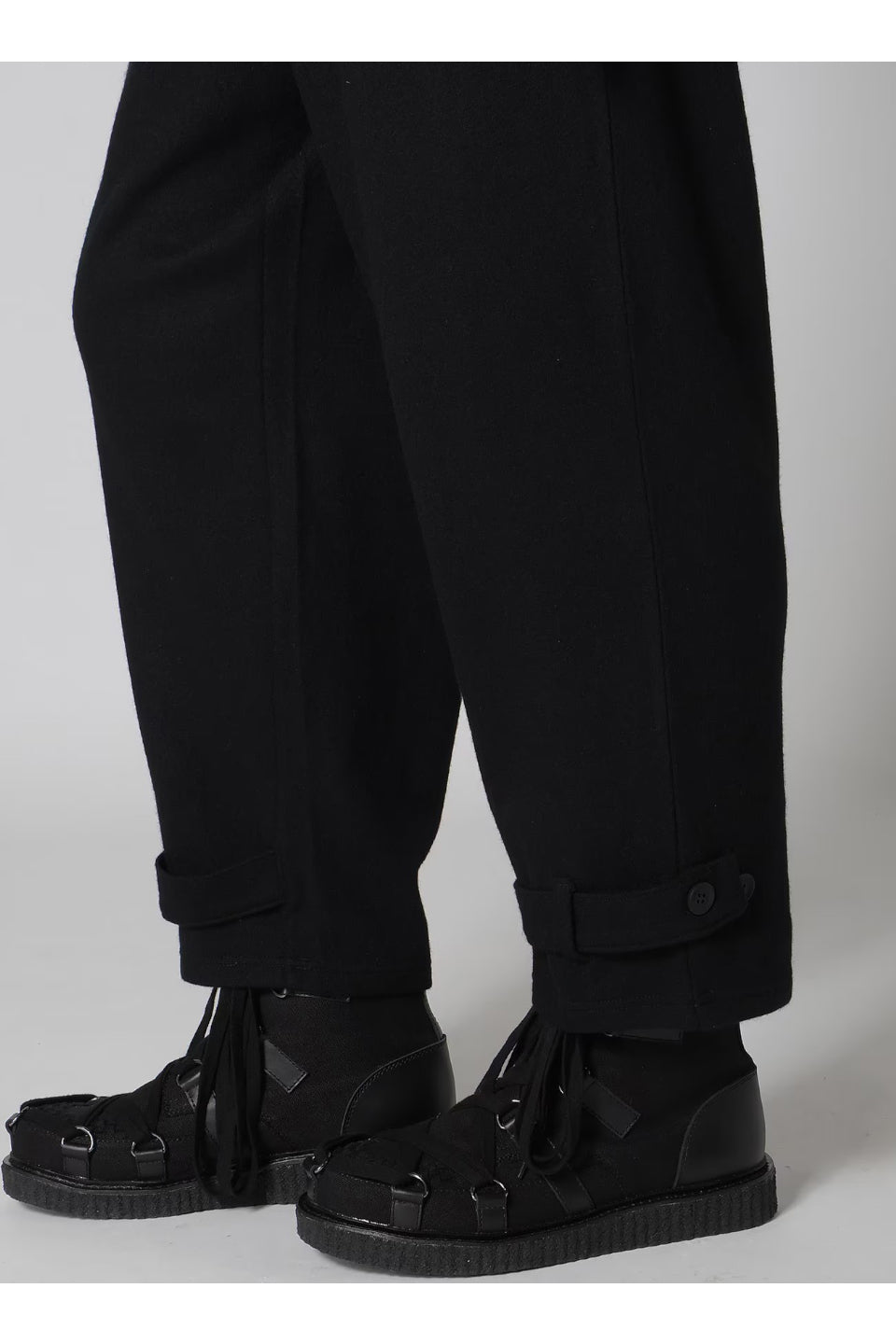 Yohji Yamamoto POUR HOMME-Soft Jersey Hem Tab Pants-NOWALL