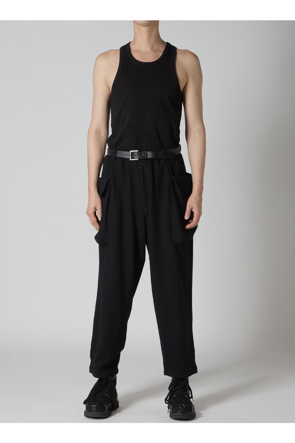 Yohji Yamamoto POUR HOMME-Soft Jersey Out Pocket Pants-NOWALL