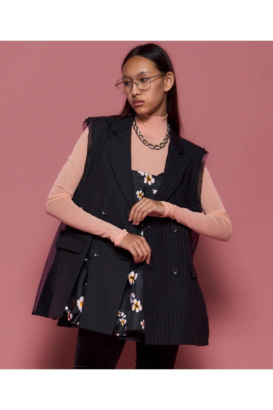 MAISON SPECIAL-【予約商品】Side Tulle Gilet-NOWALL