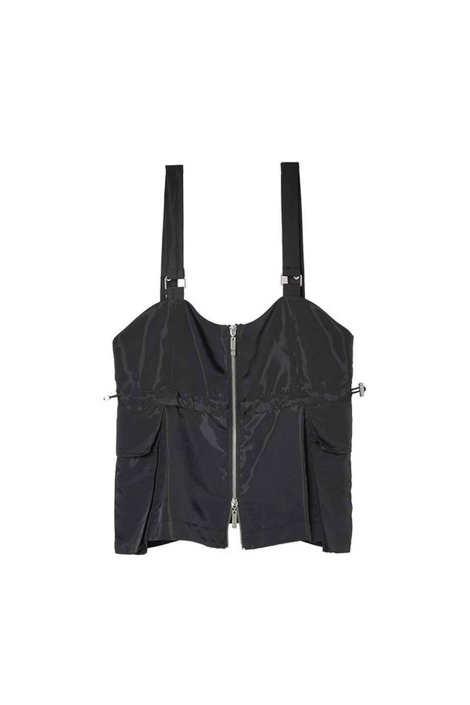 MICALLE MICALLE-Zip Bustier Top-NOWALL