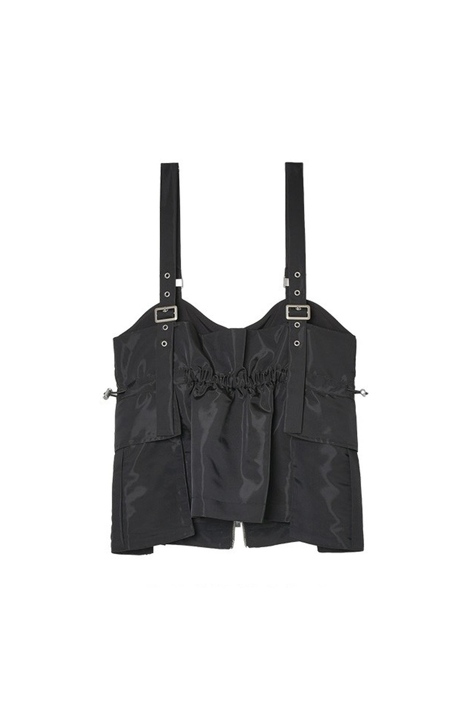 MICALLE MICALLE-Zip Bustier Top-NOWALL