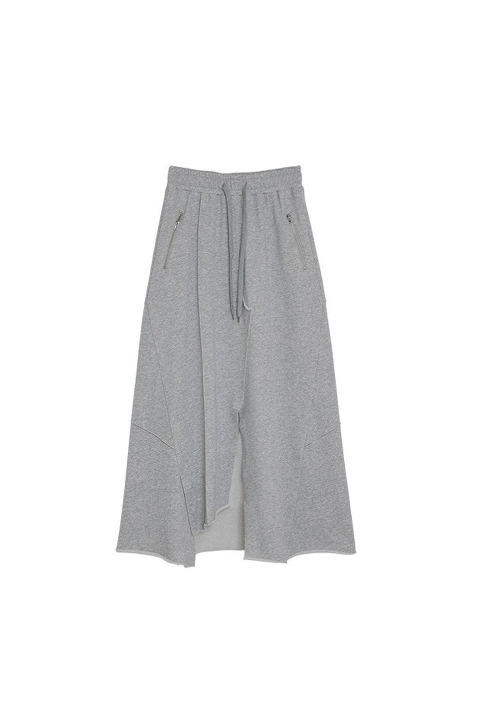 MICALLE MICALLE-Zip Detail Wide Pants-NOWALL