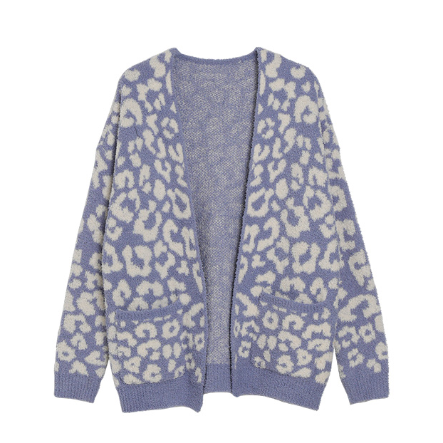 【MICALLE MICALLE】 leopard knit cardigan