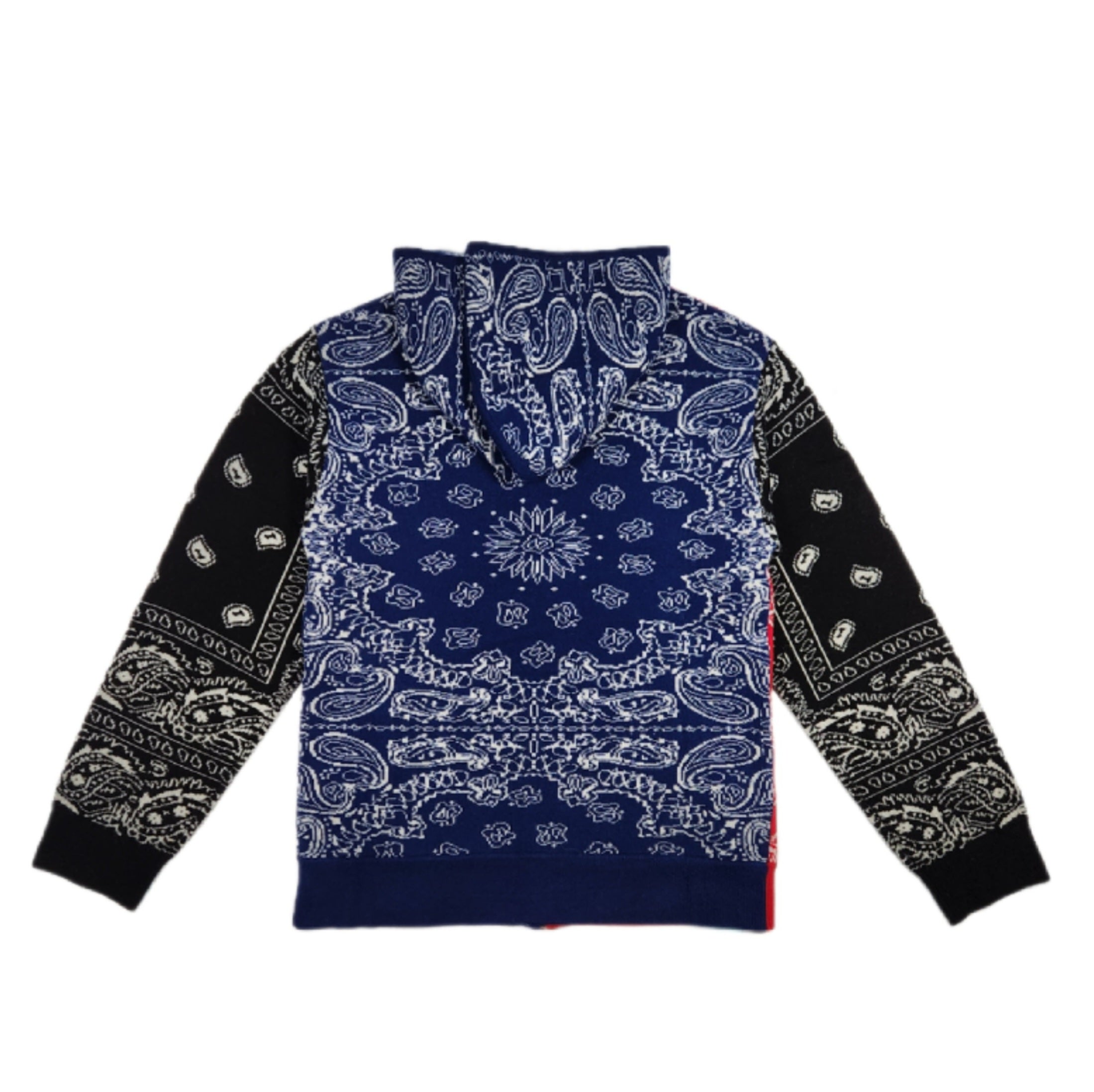 RtA-BANDANA MULTI COLOR ZIP UP KNIT HOODIE-NOWALL