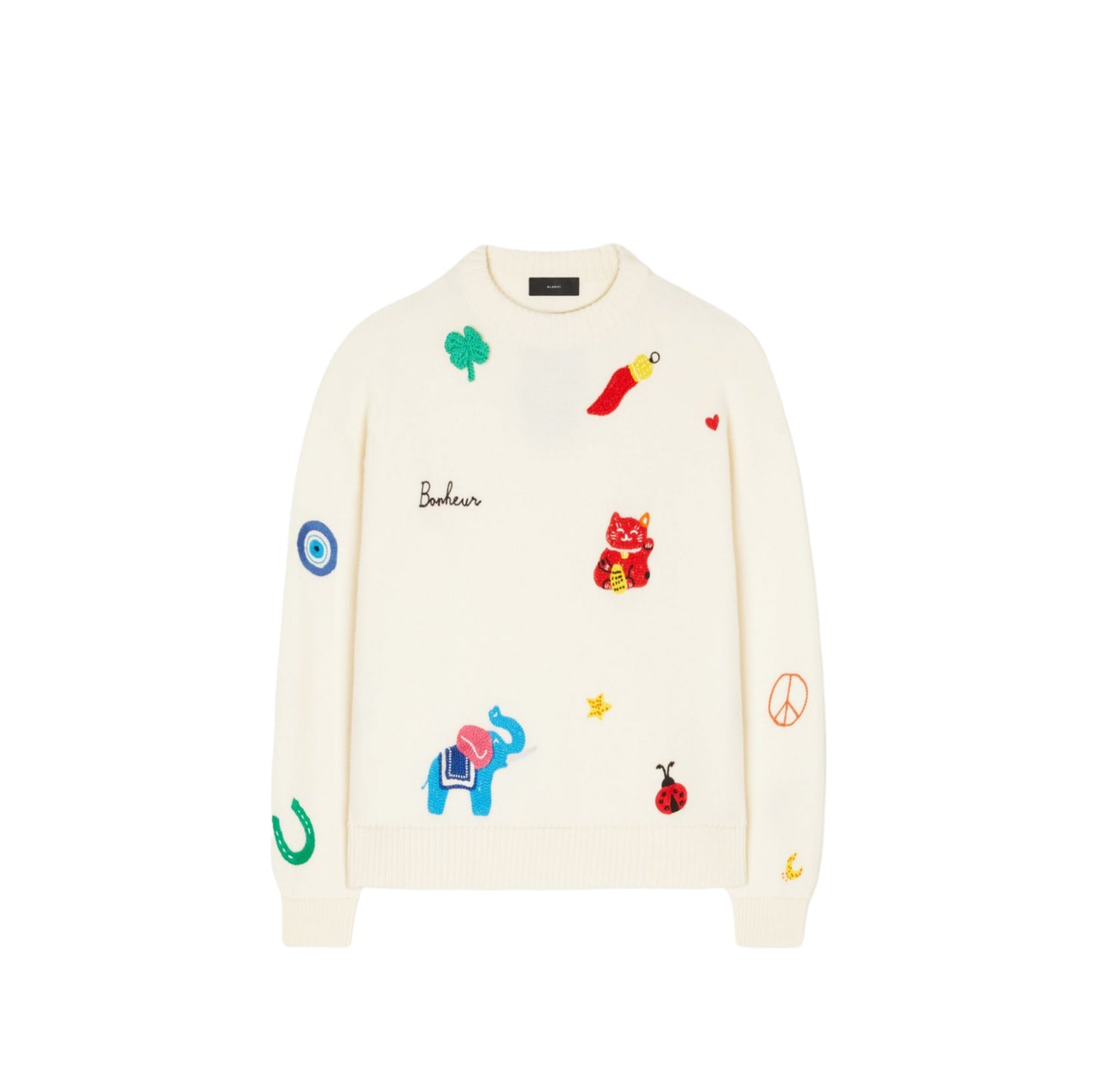 [ALANUI] &lt;WOMEN'S&gt; LUCKY CHARM EMBROIDERED SWEATER