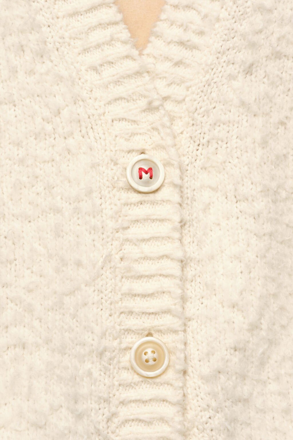 Maison Margiela-＜GENDERLESS＞OVERSIZED COTTON NYLON PILE KNIT CARDIGAN-NOWALL